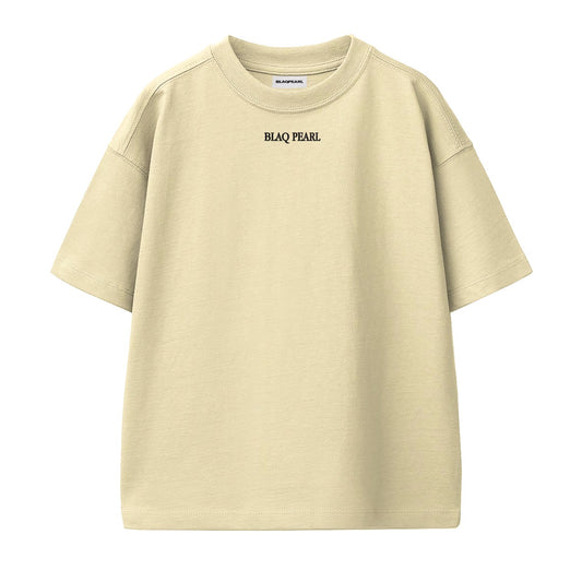 The Countess | Oversized Graphic T-shirt (Beige with Brown Accent)