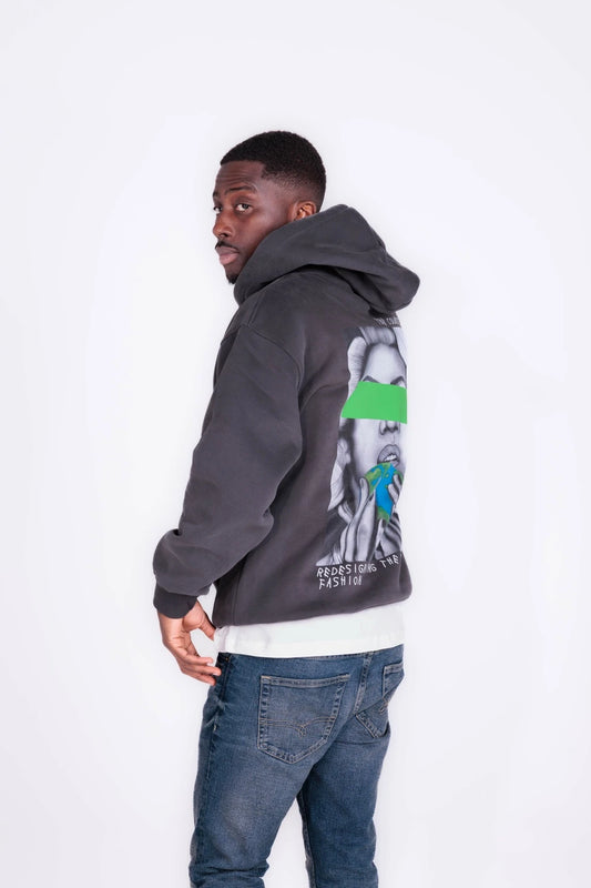 The Countess | Oversized Graphic Hoodie (Dark Grey)