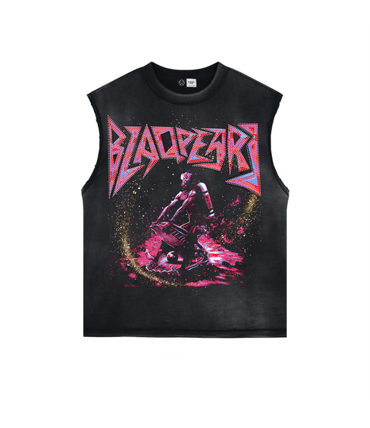 Retro Diver Sleeveless Tee | Scarlet